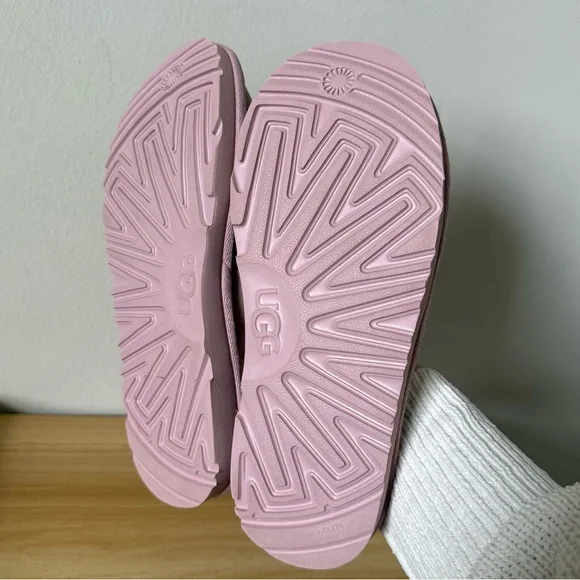 UGG Pink Plush Slip-On Women's Slippers with Star Print 36(US4) - Picture 5 of 8
